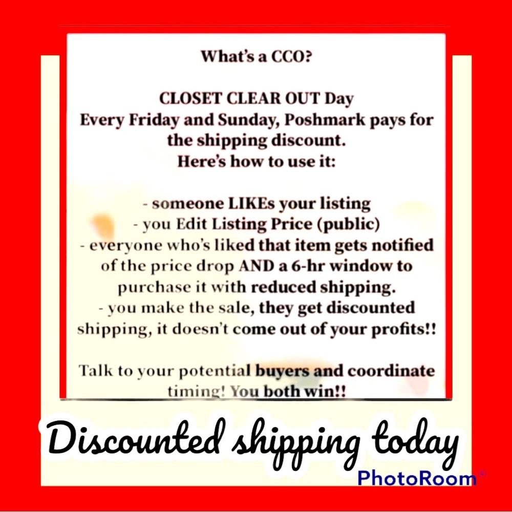 🛍️🛍️🛍️Discounted shipping!! It’s closet clear out Day🛍️🛍️🛍️